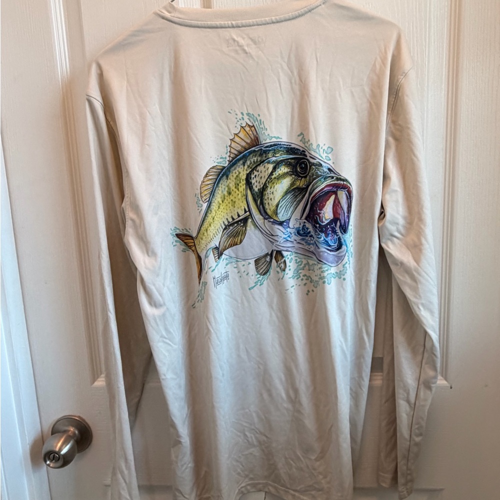 Men's Long-Sleeve Performance Shirt in Cream